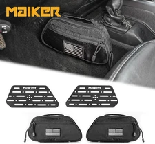 Center Console MOLLE Panels w/ Storage Bags For Jeep Wrangler JL & Gladiator JT