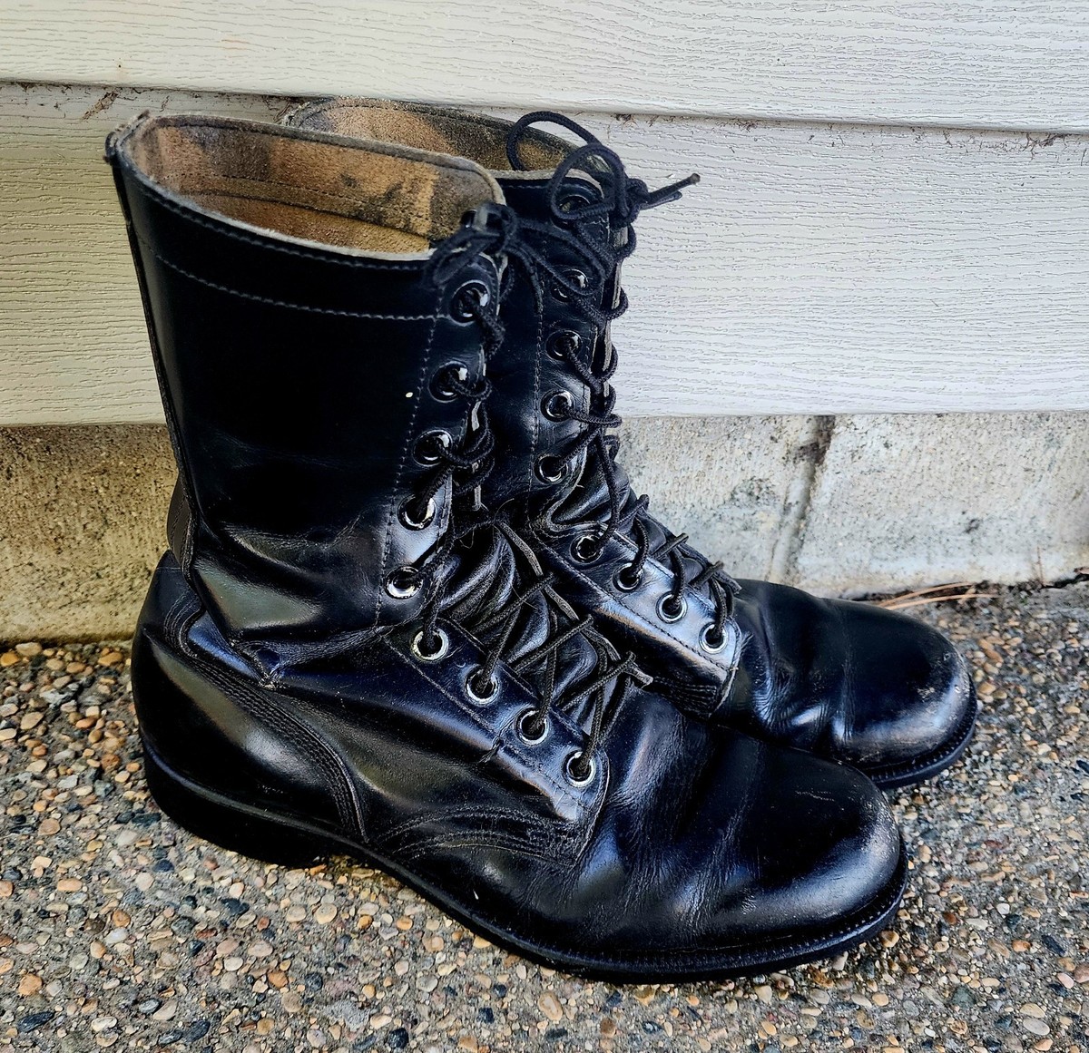 Vintage Genesco GJ Military 1968 Combat Jump Boots Waffle Sole