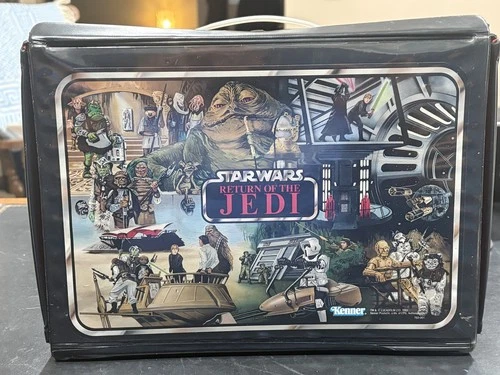 Star Wars vintage ROTJ vinyl carrying case w/ 23 figures + weapons Amanaman read