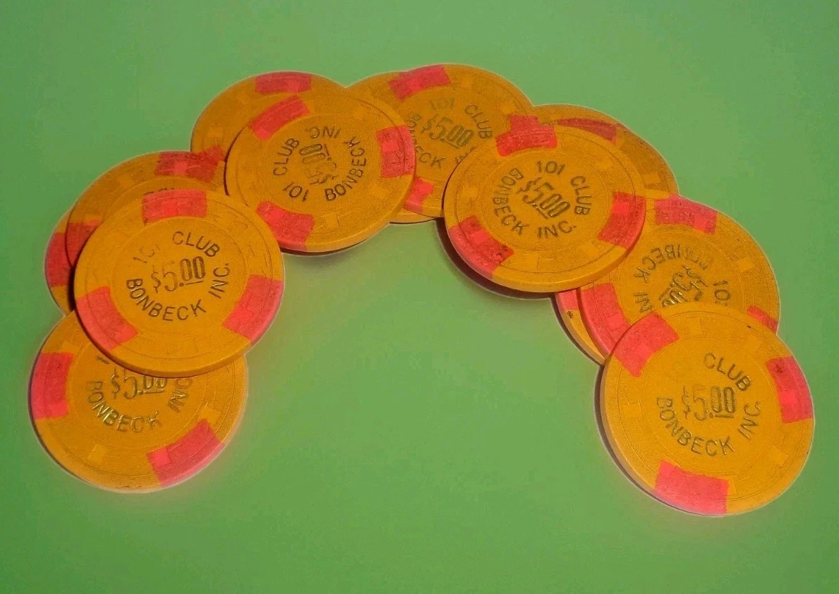 Las Vegas Club Chip In Collectible Individual $5 Casino Chips for
