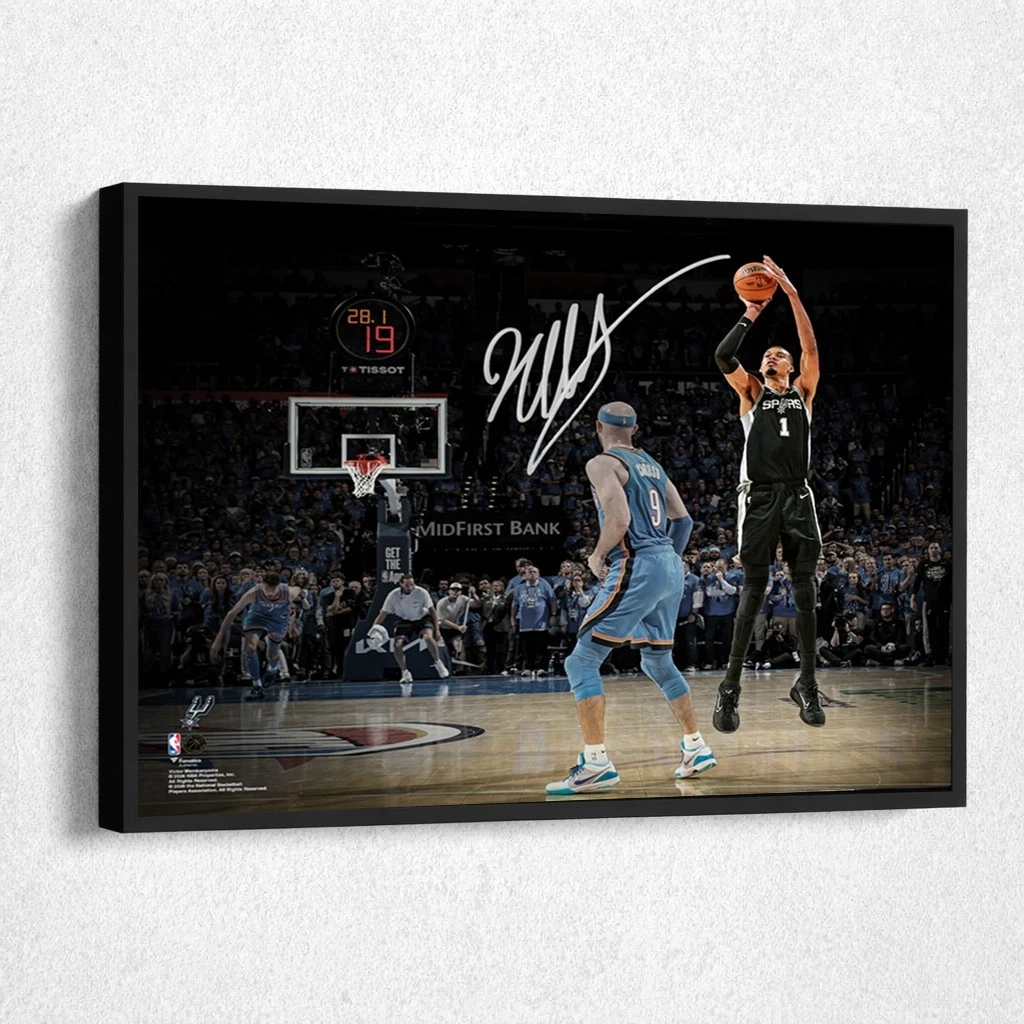 Victor Wembanyama 2026 Western Conference Finals Tying 3 Pointe Poster