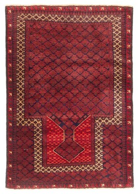 Vintage Traditional Hand-Knotted Area Rug 3'1'' x 4'5'' Oriental Wool Carpet
