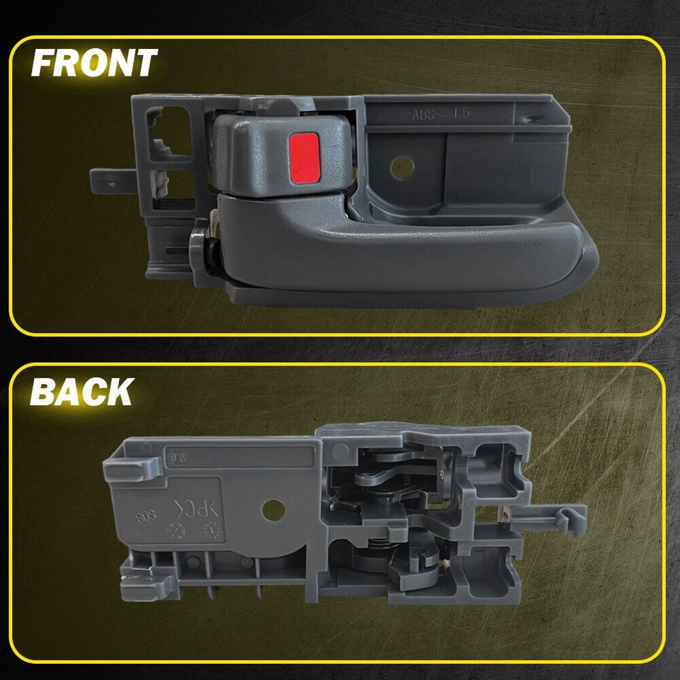 Juego de manijas interiores de puerta izquierda y derecha gris para Toyota Corolla 2003-2008 Foto 3 de 4