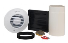 Bathroom Extractor Fan with Timer & Wall Kit 100mm 4 inch Xpelair Simply Silent
