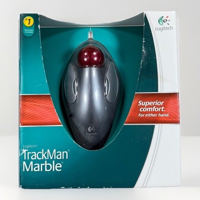 New Logitech Trackman Marble Trackball Mouse - 910-000806