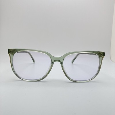 Zenni 662924 Square Eyeglasses Frame Translucent Green 52-16-136 EUC