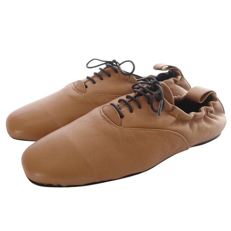 Giulia Taddeucci Womens Brown Leather Flat Shoes SSH
