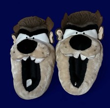 Looney Tunes Tasmanian Devil Men's Novelty Slippers US 9-10 Synthetic Non-Slip
