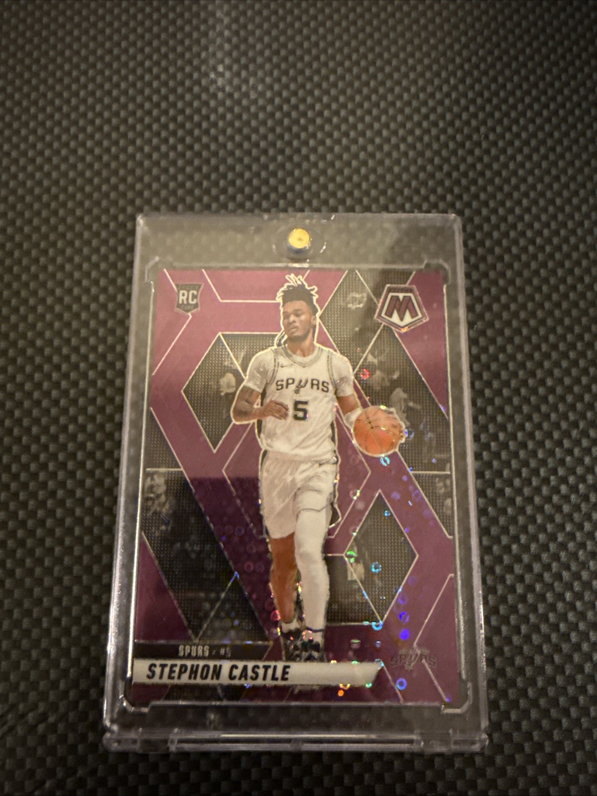 2024-25 Mosaic Fast Break - Stephon Castle #236 Fast Break Purple Mosaic SSP /50