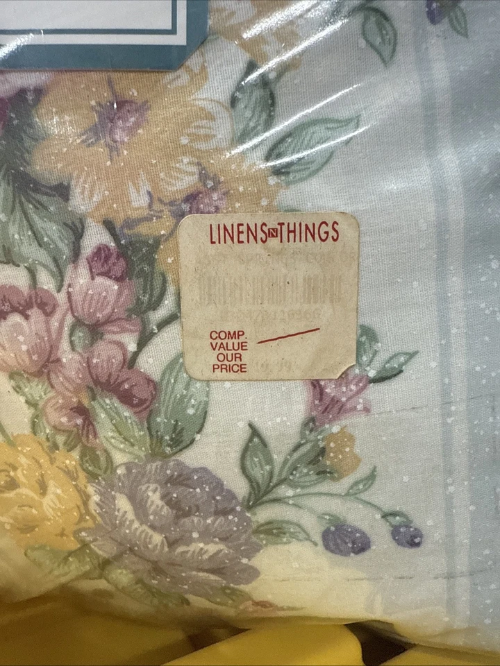 Vtg 90s Springmaid Quilted Comforter KING Floral Stripes FREE SHIP - Image 3 of 3