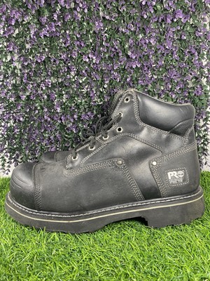 Timberland Pro 71 Mens Sz 11M Black Leather Steel Toe Work Boots