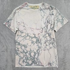 Christin Ripley Turkish Ebru Marbling T Shirt Size M Cotton Tie Dye AOP USA Made