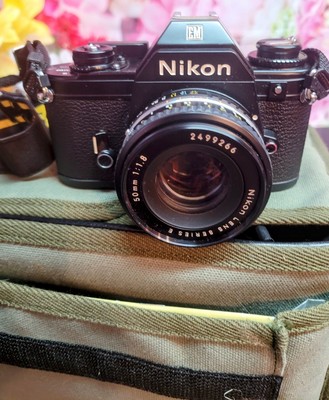 Vintage NEW Nikon EM Film Camera with Additional Lens 
