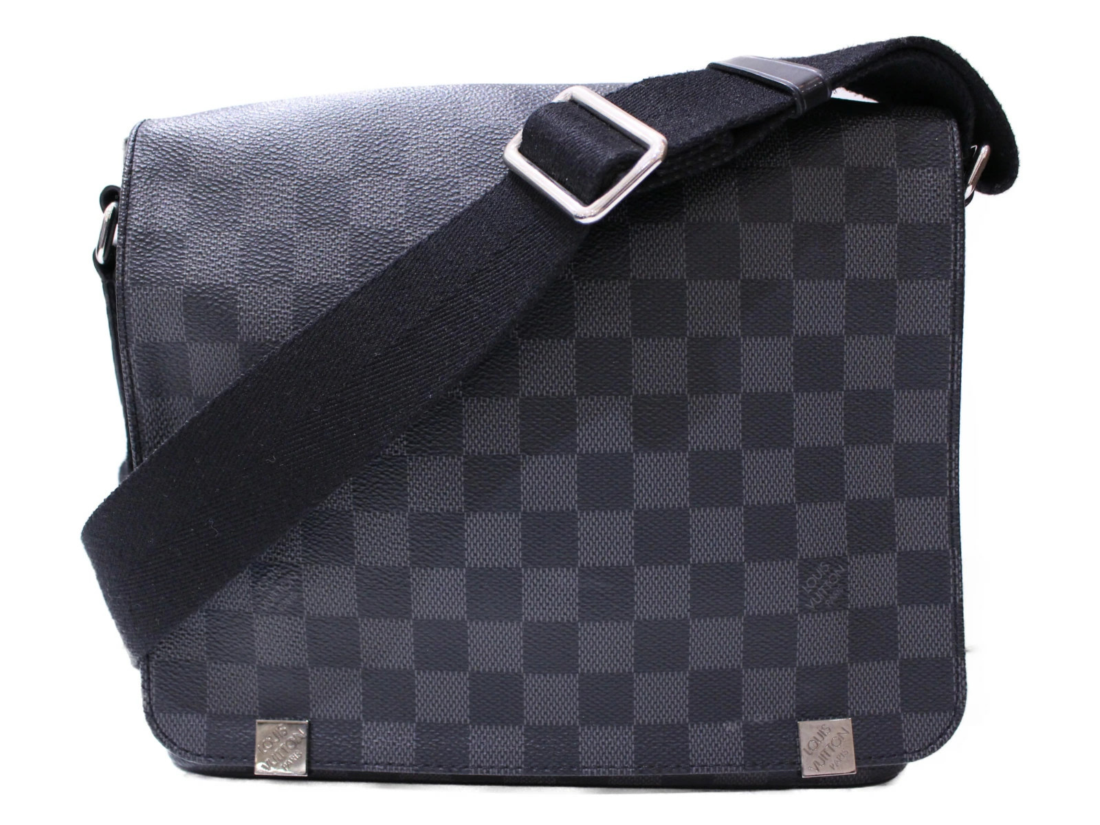 Louis Vuitton District NM Damier Graphite Black Shoulder Messenger Bag
