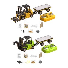 RC Camion Jouet Télécommandé Véhicule de Chantier Mini Grue Fourche Levage