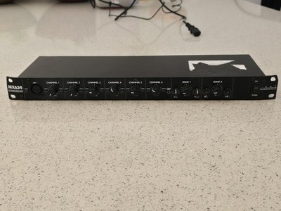 ART MX624 6-Channel Rackmount Zone Mixer Bent Ears 6 Channel Works 