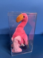 Ty Beanie Baby Pinky the Flamingo With Tags In Case