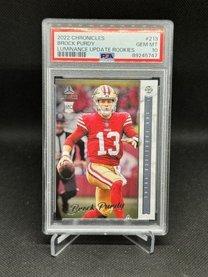 2022 Panini Chronicles - Luminance Update Rookies #213 Brock Purdy (RC) PSA 10