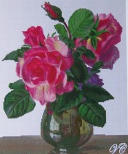 Vase of Roses Counted Cross Stitch Chart No.14-124 