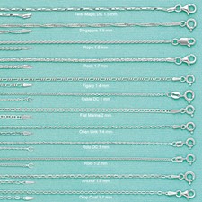 A Italian Sterling Sterling Silver Chain Necklace-Silver Necklace-Pendant Chain