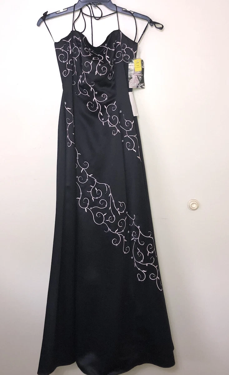 Juniors Zum Zum by Niki Livas Black and Pink Gown. Size 5. NWT | eBay
