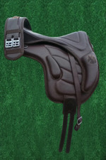 Treeless Freemax Horse Leather Brown Softy Saddle 14-19 inch With Matching Girth