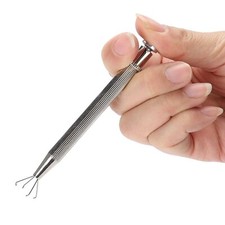 Stainless Steel 4 Claw Pearl Bead Gemstone Diamond Prong Pick Up Holder Tweezers