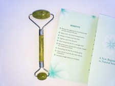 Premium Anti Aging Jade roller. Facial Massage Face Body Jade Stone 100 natural