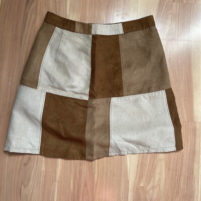 Hollister brown suede check mini  skit size 0, new with tags 
