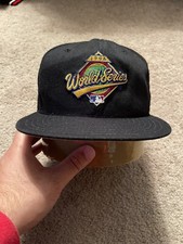 Vintage 96 World Series New York Yankees MLB Side Plain Logo Snapback Hat Jeter