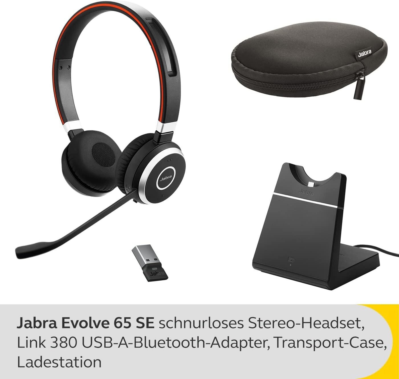 Jabra Evolve 65 Se Ms Headset Schwarz 6599-833-399 (5706991026412 