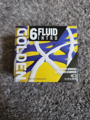 Golden Fluid Intro Acrylics - Intro Colors, 30 ml Bottles, Set of 6