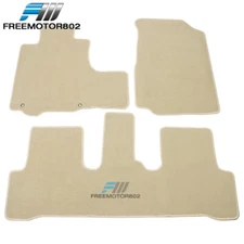 For 07-11 Honda CR-V CRV Car Floor Mats Liner Front Rear Nylon Beige Carpet 3PC