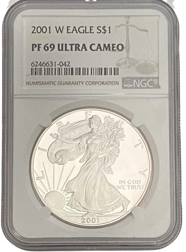 2001-W Proof 1 oz American Silver Eagle $1 NGC PF 69 Ultra Cameo