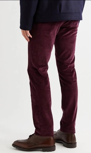 Pantalones de cordón púrpura para hombre - rojo Audley y beige - talla 40 - PVP £395 - Imagen 7 de 18