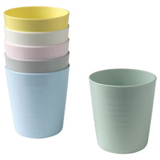 IKEA 00461379 KALAS Colorful Cups 6-Pack Stackable Durable Kids Tumblers 8oz