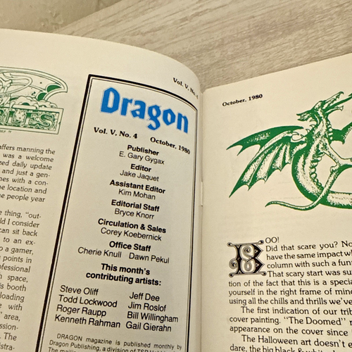 TSR Dragon Magazine Issue #42 October 1980 - Picture 3 of 11