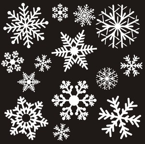 26 REUSABLE LARGE CHRISTMAS SNOWFLAKE WINDOW STICKERS ...