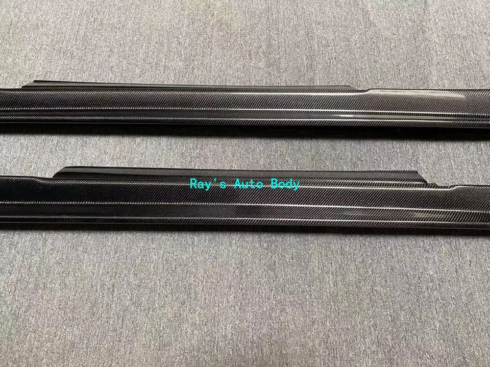 Se adapta a Nissan GT-R R35 2009-2017 faldones laterales de fibra de carbono estilo Zele Foto 3 de 4