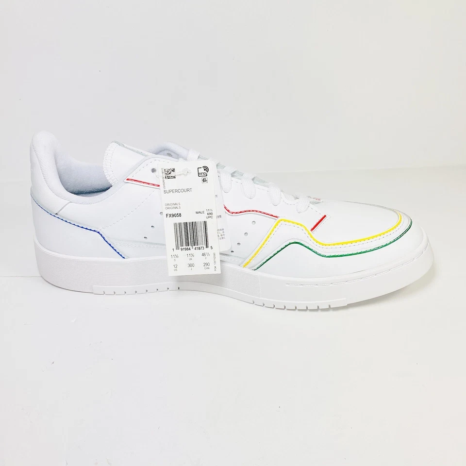 New adidas Supercourt Men’s Sneakers White Team Royal Blue Size 12 - Image 2 of 4