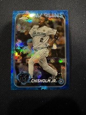 Jazz Chisholm 2024 Topps Chrome Logofractor Blue Refractor /150 Yankees