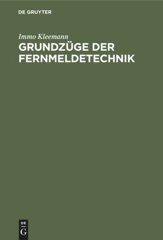 Thumbnail - Immo Kleemann | Grundzüge Der Fernmeldetechnik | Buch | Deutsch | 262