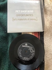 PET SHOP BOYS 'OPPORTUNITIES (LET'S MAKE LOTS OF MONEY)" 45 PS (VG+/NM)