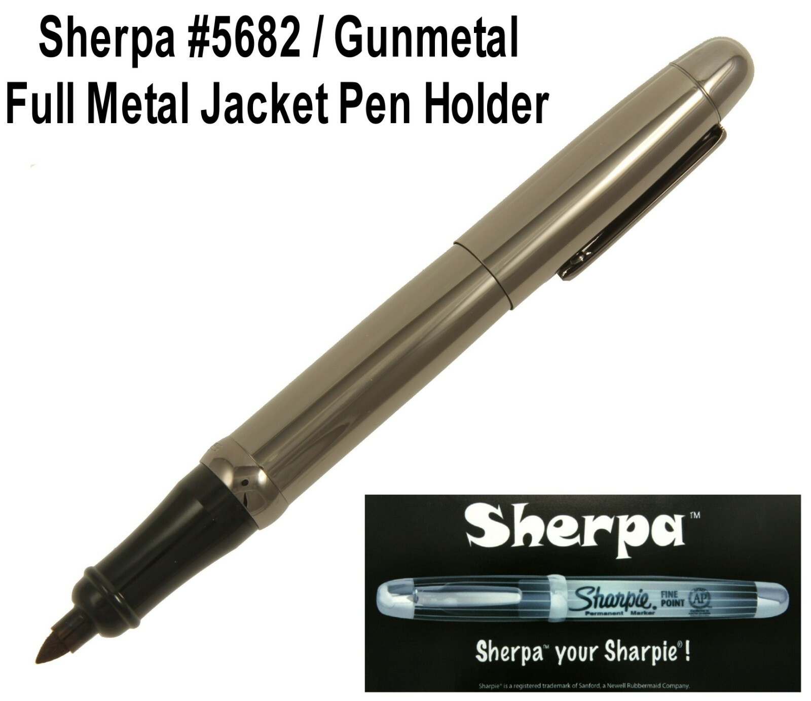 Full Metal Jacket (Gunmetal) Sherpa #5682 With Sharpie & Rollerball ...