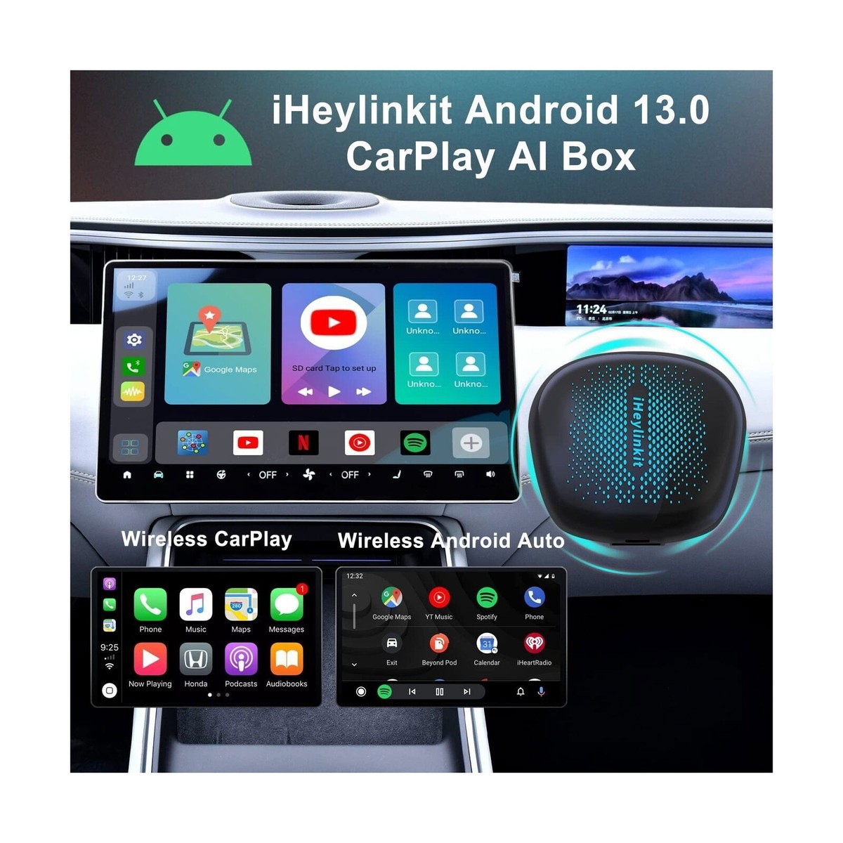 8G+128GB CarPlay AI Box Android 13.0 Carplay & Android Auto Wireless for YouTube | eBay 8G+128GB CarPlay AI Box Android 13.0 Carplay & Android Auto Wireless for YouTube | eBay
