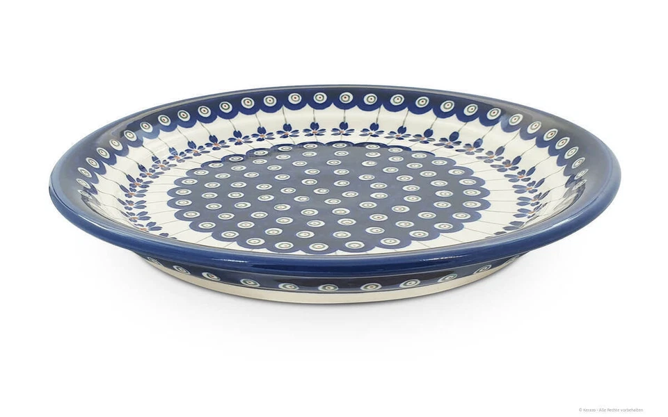 Bunzlauer Keramik flacher Teller (Speiseteller/Pizzateller) 