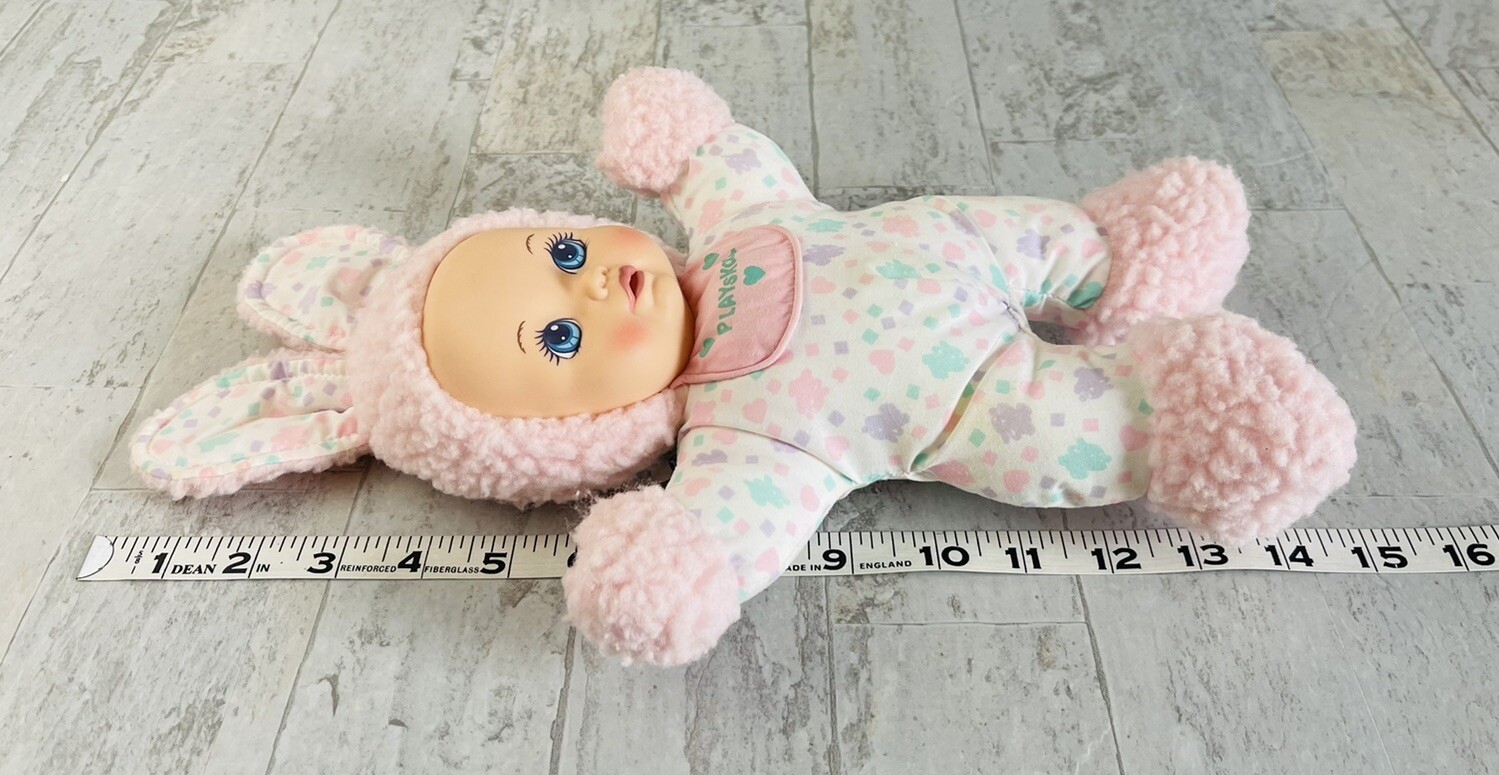 Playskool MY VERY SOFT BABY DOLL BUNNY RABBIT PLUSH w/ SQUEAKER 1992