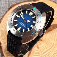 20ATM 42mm Tandorio Blue Dial NH35A Automatic Diving Mens Watch Sapphire Glass