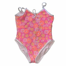 Vintage Gitano Women's One Piece Swimsuit 90s Neon Retro Floral 14