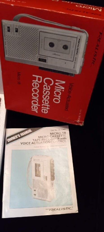 Vintage 1986 Realistic Micro Recorder IOB and Manual | eBay